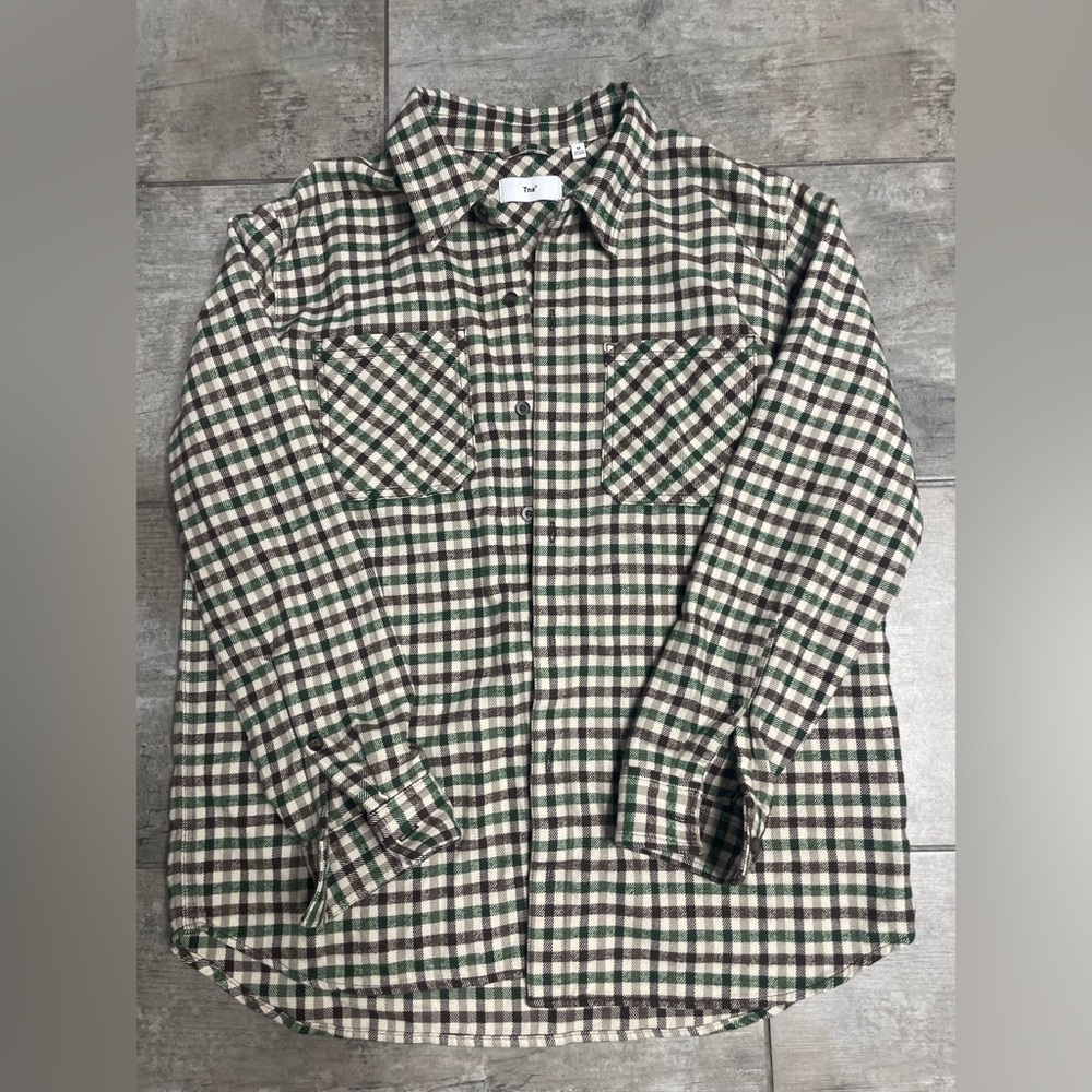 TNA Plaid Button-Up Shirt